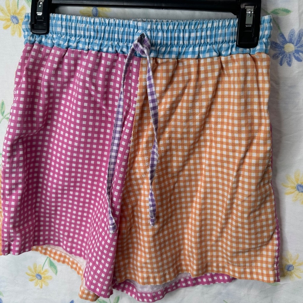 Tach Osan gingham shorts Medium pink/blue/orange preppy easter spring